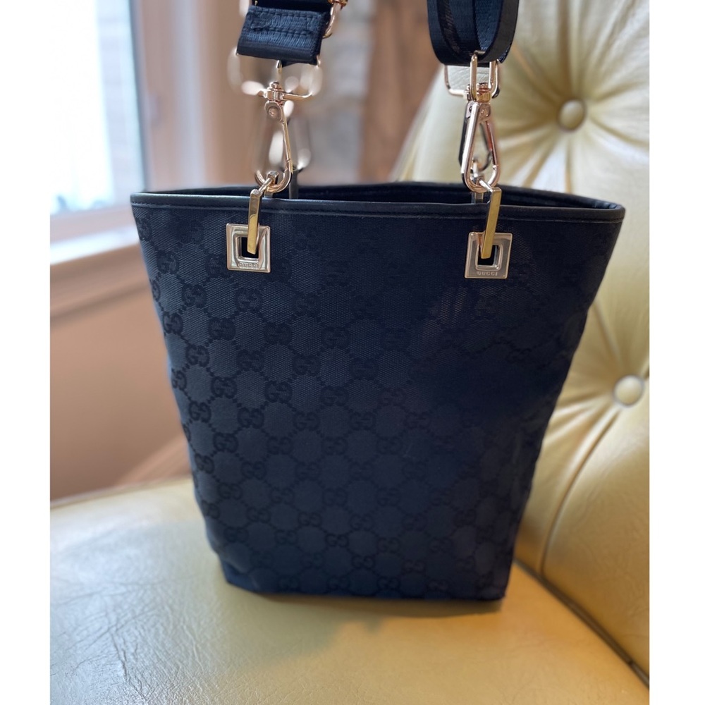 Gucci 1990’s GG Black Bucket Bag